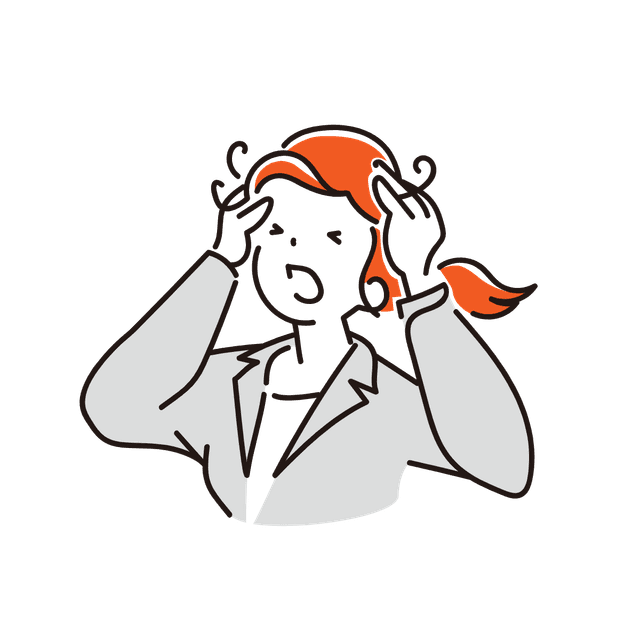 悩んでいる人のイラスト